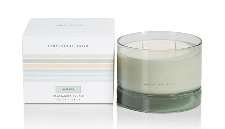 GARDENIA Zodax Delmar 2-Wick Scented Jar Candle - 8.8 oz
