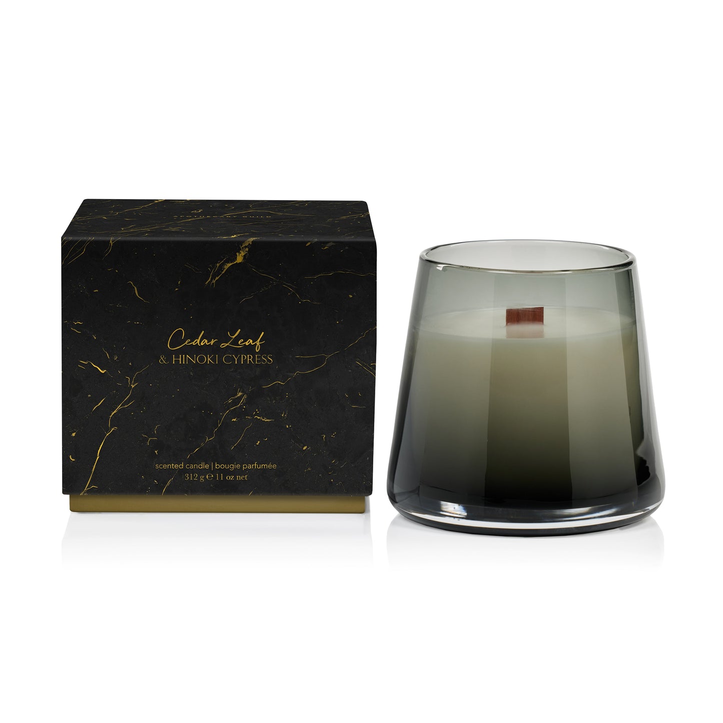 CEDAR LEAF and HINOKI CYPRESS Zodax Apothecary Guild 11 oz Scented Candle - 4 inch