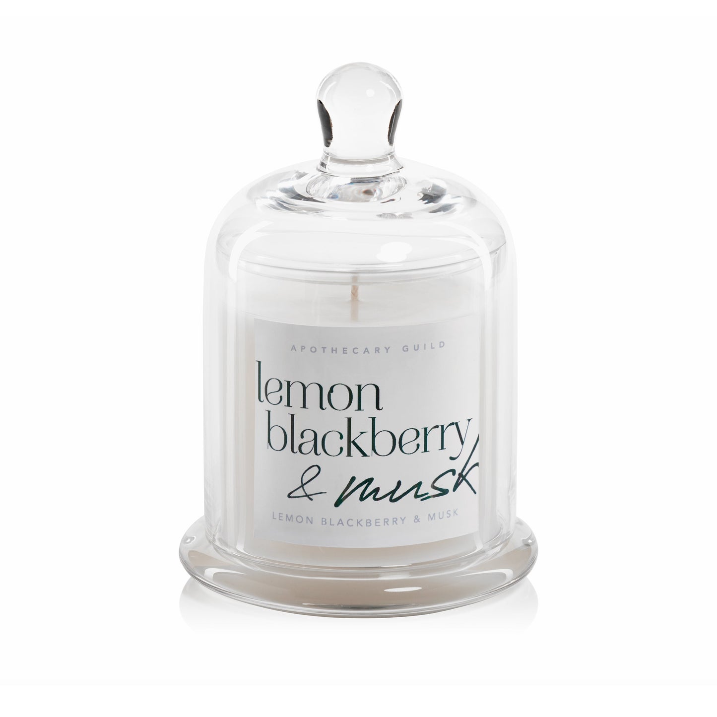 LEMON BLACKBERRY and MUSK Zodax Apothecary Guild 10 oz Dome Jar Scented Candle