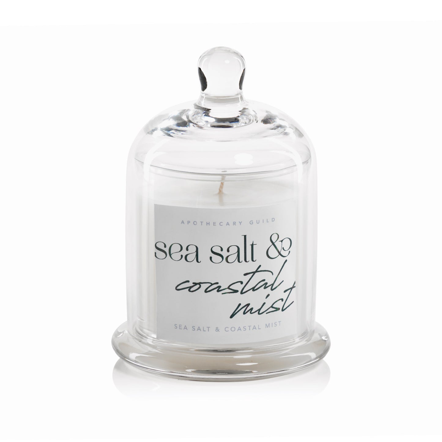SEA SALT and COASTAL MIST Zodax Apothecary Guild 10 oz Dome Jar Scented Candle