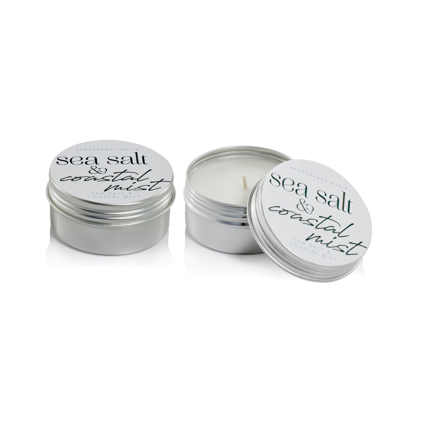 SEA SALT and COASTAL MIST Zodax Apothecary Guild Scented Tin Candle