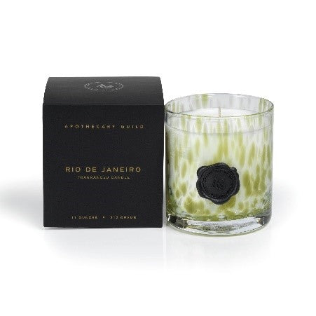 SICILIAN LEMON BERGAMOT Zodax Apothecary Guild Opal Glass Gift Boxed Scented Jar Candle - 11 oz