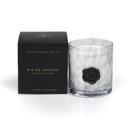 LEMON PEEL, LAVENDER, TARRAGON Zodax Apothecary Guild Opal Glass Gift Boxed Scented Jar Candle - 11 oz