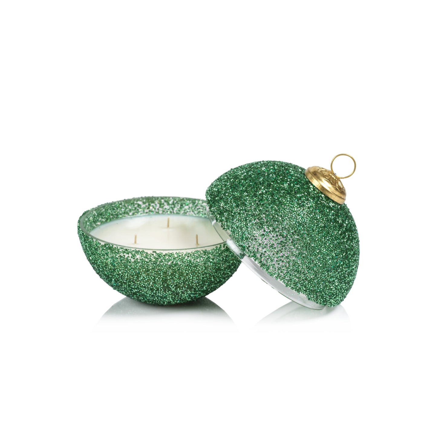 SIBERIAN FIR - GREEN GLITTER Zodax 5 in Scented Candle