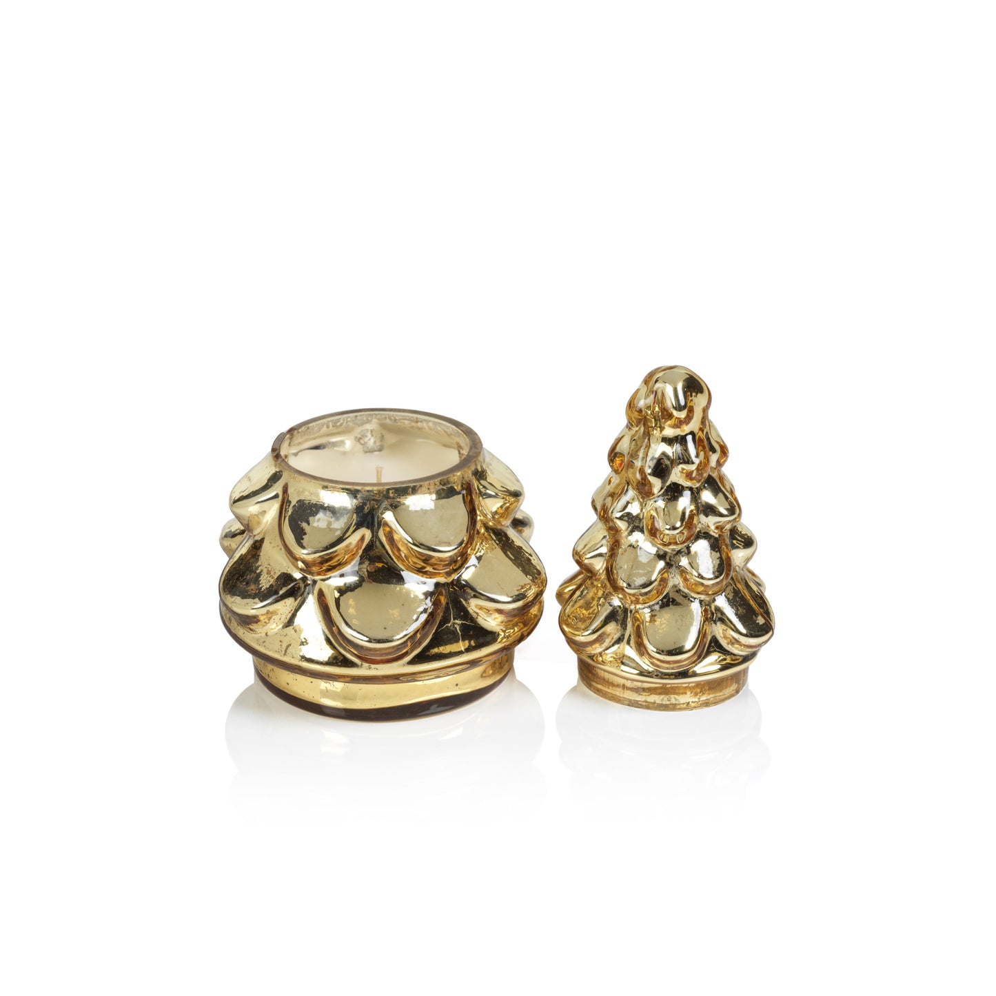 SIBERIAN FIR - Gold Tree 6.5 in Scented Candle