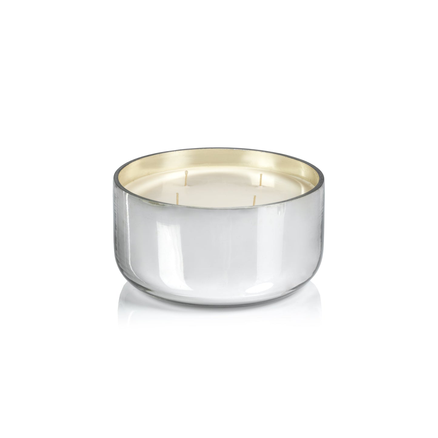 SIBERIAN FIR - Zodax Silver 6 in 26 oz Scented Jar Candle