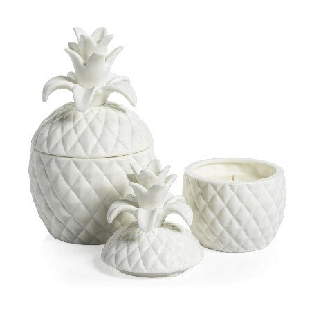 BANANAS BLANC Zodax Ceramic Pineapple Candle - 12 oz