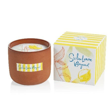 AQUA LEMON Zodax Scented Candle Jar 13 oz 75 hr Gift Boxed - Limone Costa d Amalfi