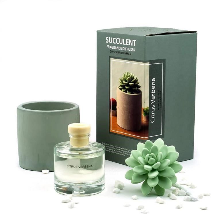 succulent perfume CITRUS VERBENA Pretty Valley Succulent Ceramic Fragrance Diffuser 100m – Courtney Candles & Creations