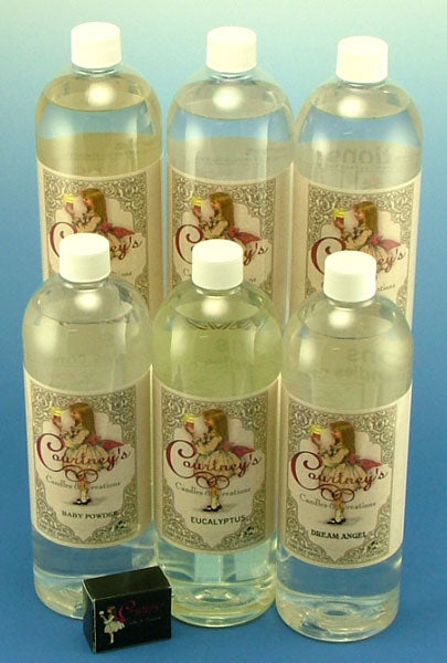 Courtneys Candles Fragrance Lamp Oils 6 Pack with Free Wick - Liter