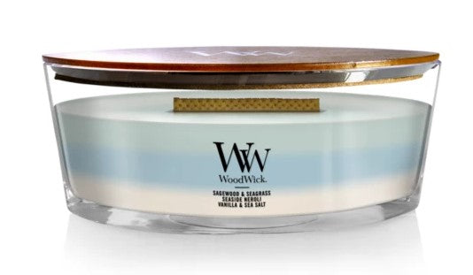 OCEANIC TRILOGY - HearthWick Flame Scented Candle by WoodWick - 3 in One