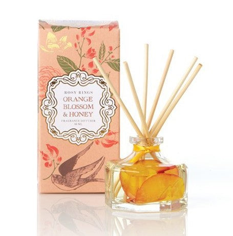ORANGE BLOSSOM and HONEY Rosy Rings Petite Botanical Reed Diffuser