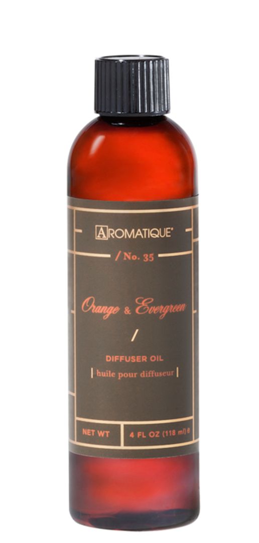 ORANGE EVERGREEN Aromatique Reed and Ceramic Diffuser Oil Refills - 4oz