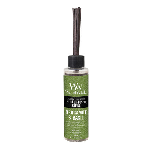 BERGAMOT and BASIL Wood Wick 4oz Reed Diffuser Refill