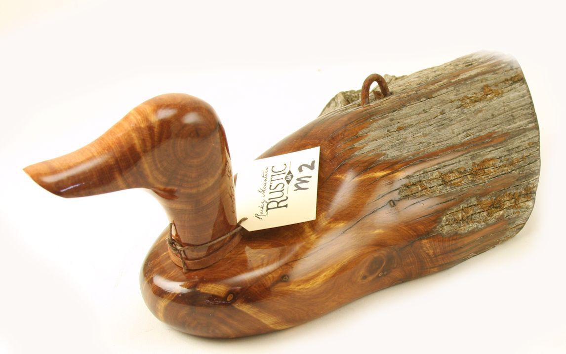 MEDIUM-LARGE Rocky Mountain Rustic Duck from Cedar Fence Post