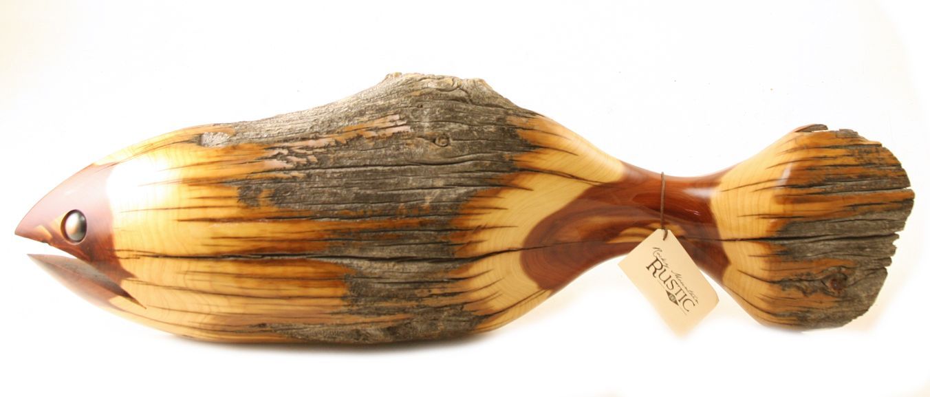 XTRA LARGE Rocky Mountain Rustic Fish from Cedar Fence Post