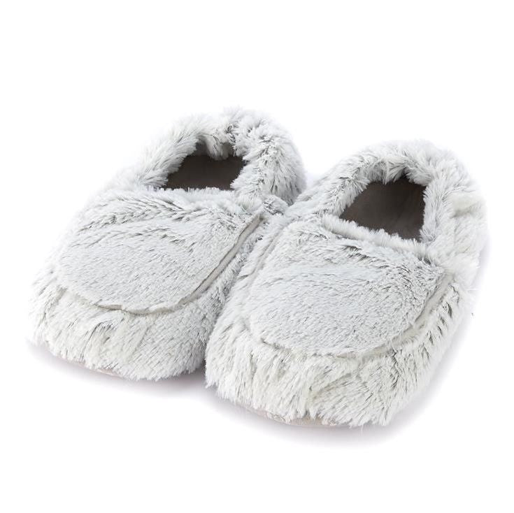 MARSHMALLOW GRAY WARMIES Cozy Plush Body Slippers