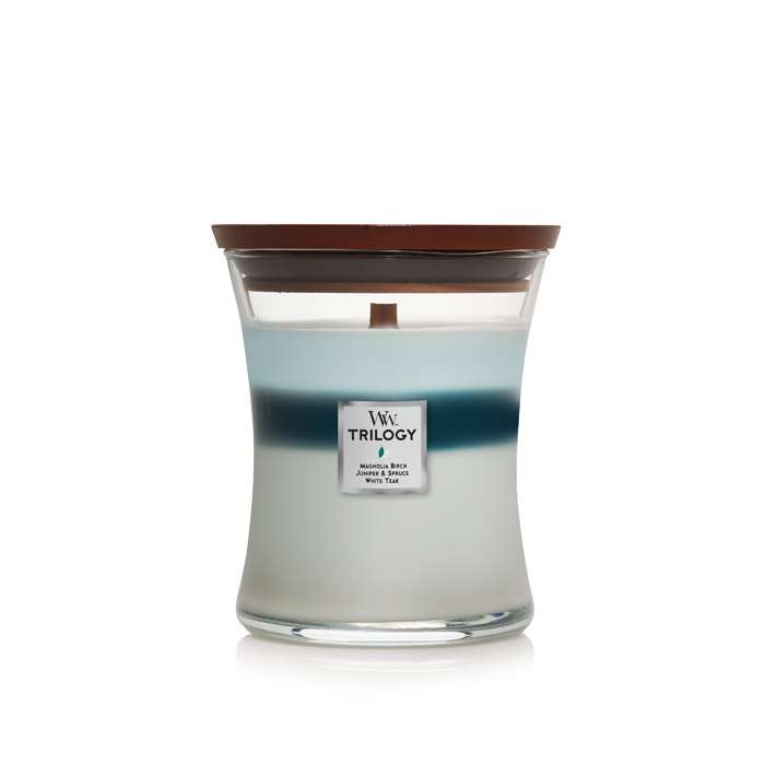 ICY WOODLAND WoodWick Trilogy 10 oz Scented Jar Candles - 3 in One