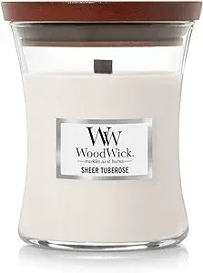 SHEER TUBEROSE WoodWick 10oz Medium Jar Candle