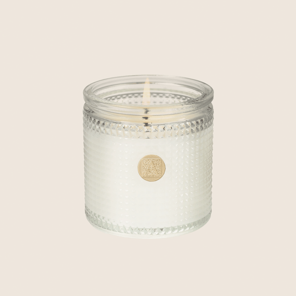 ROYAL LINEN Aromatique Textured Glass 6 oz Scented Jar Candle