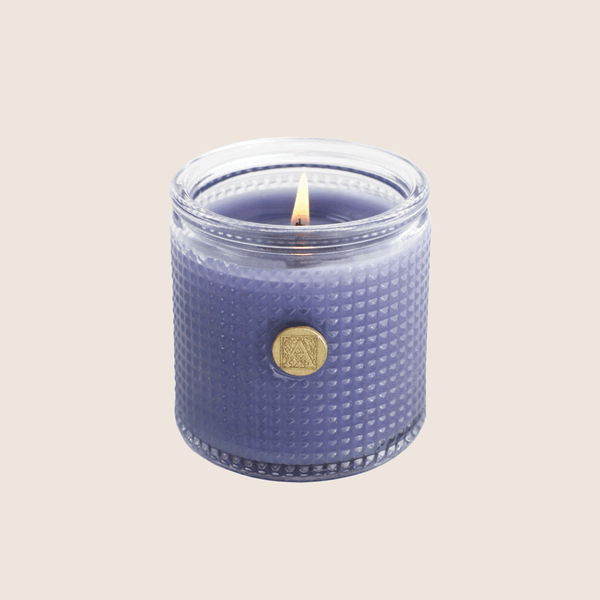 LAVENDER BOUQUET Aromatique Textured Glass 6 oz Scented Jar Candle
