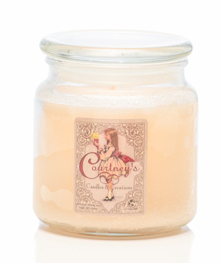 Warm Vanilla Sugar - Courtneys Candles Maximum Scented 16oz Medium Jar Candle
