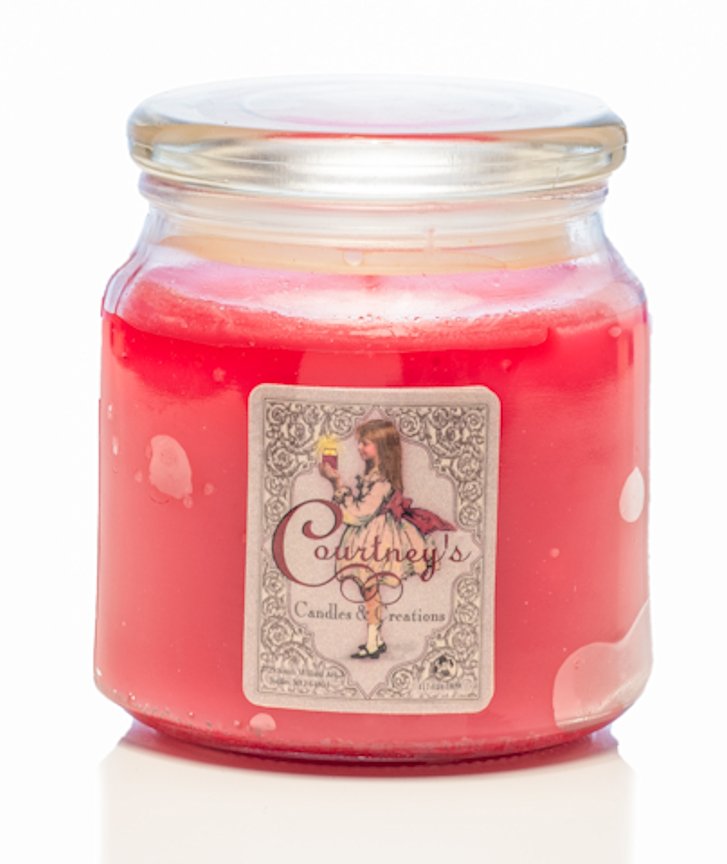 Strawberry Vanilla - Courtneys Candles Maximum Scented 16oz Medium Jar Candle