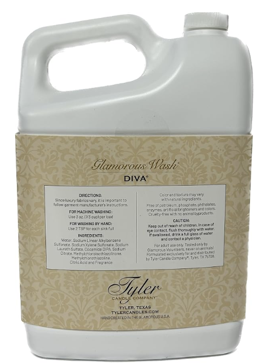 DIVA Glamorous Wash 128 oz (Gallon) Fine Laundry Detergent by Tyler Candles