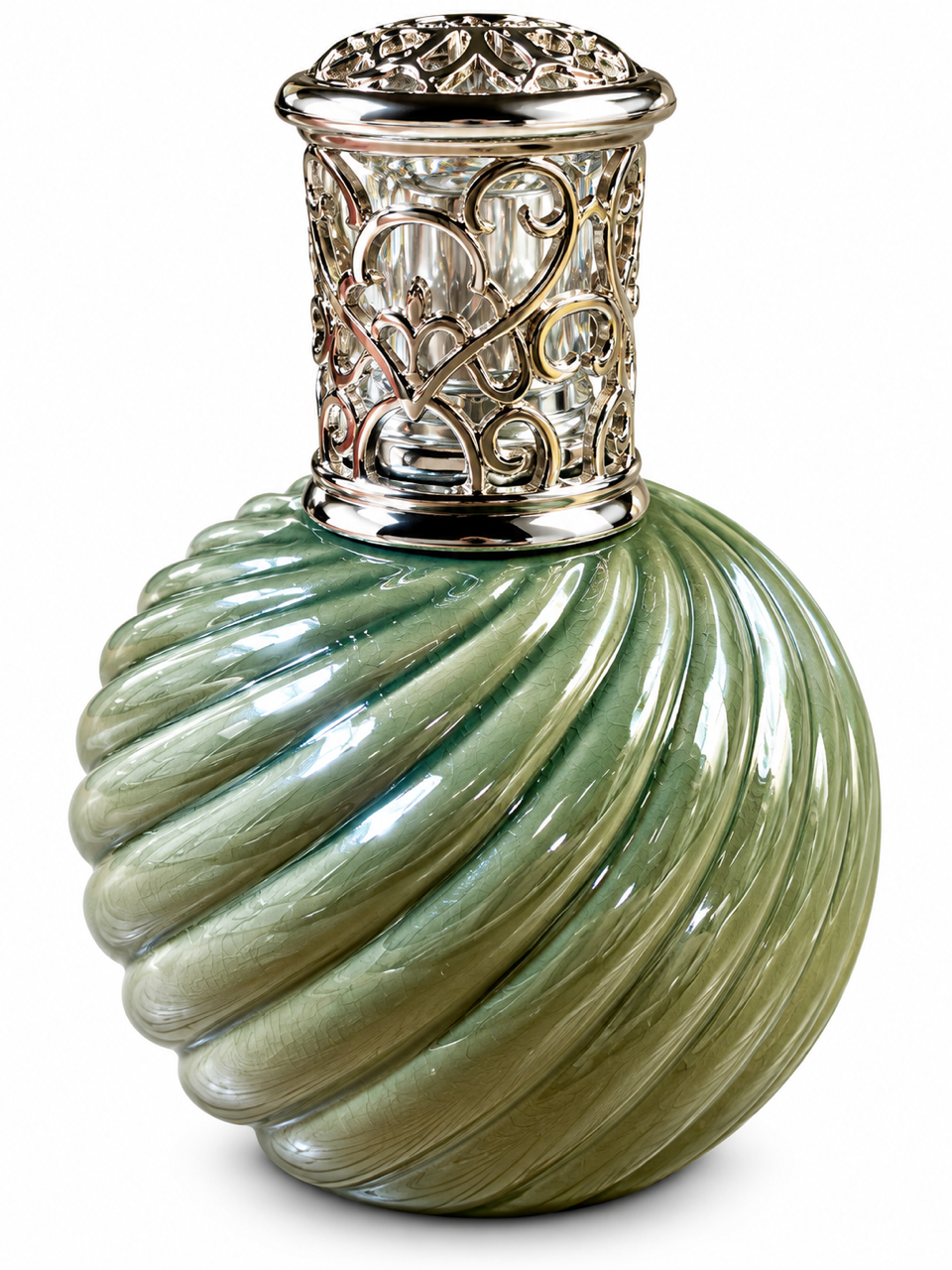 Green Swirl Fragrance Lamp by Alexandria