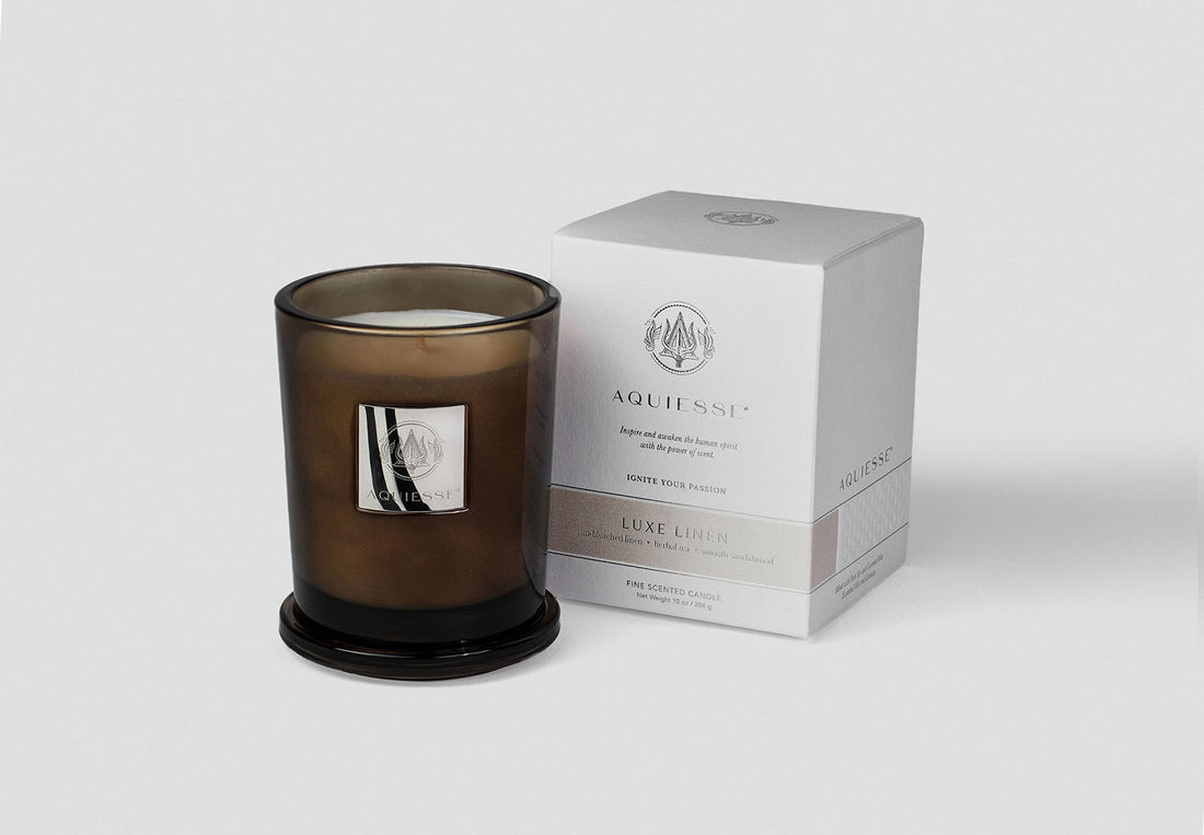 LUX LINEN 10oz Candle by Aquiesse