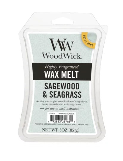 SAGEWOOD SEAGRASS WoodWick 3oz Wax Melt