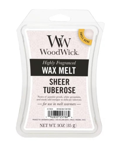SHEER TUBROSE WoodWick 3oz Wax Melt