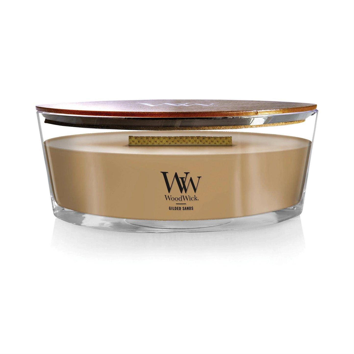 GILDED SANDS Ellipse HearthWick Flame Scented Candle by WoodWick
