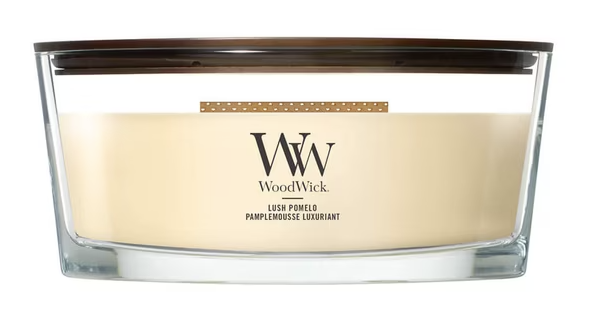 LUSH POMELO Ellipse HearthWick Flame Scented Candle by WoodWick