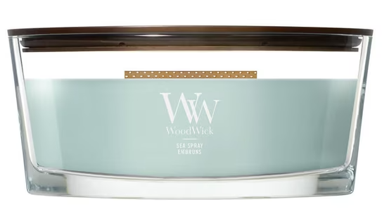 SEA SPRAY Ellipse HearthWick Flame Scented Candle by WoodWick