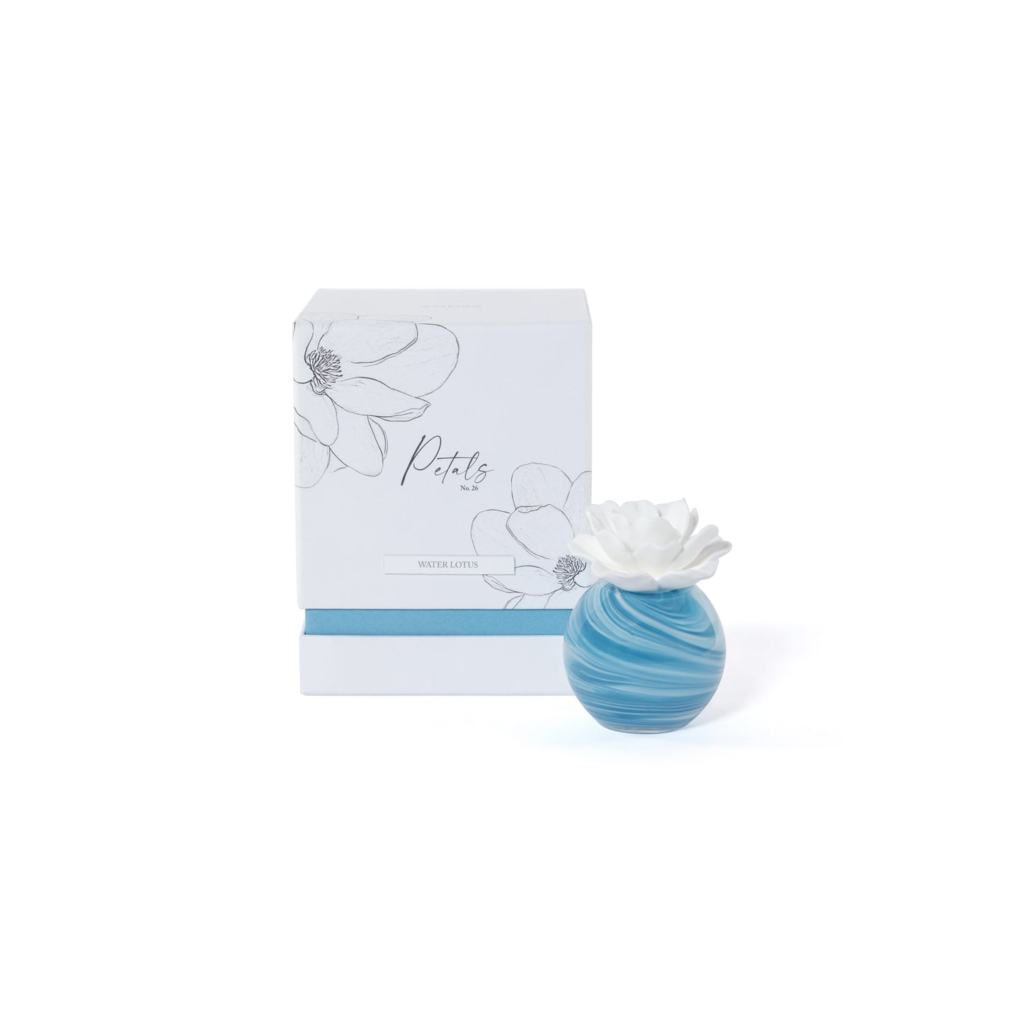 Water Lotus Petals Zodax Aroma Porcelain Diffuser 50 ml