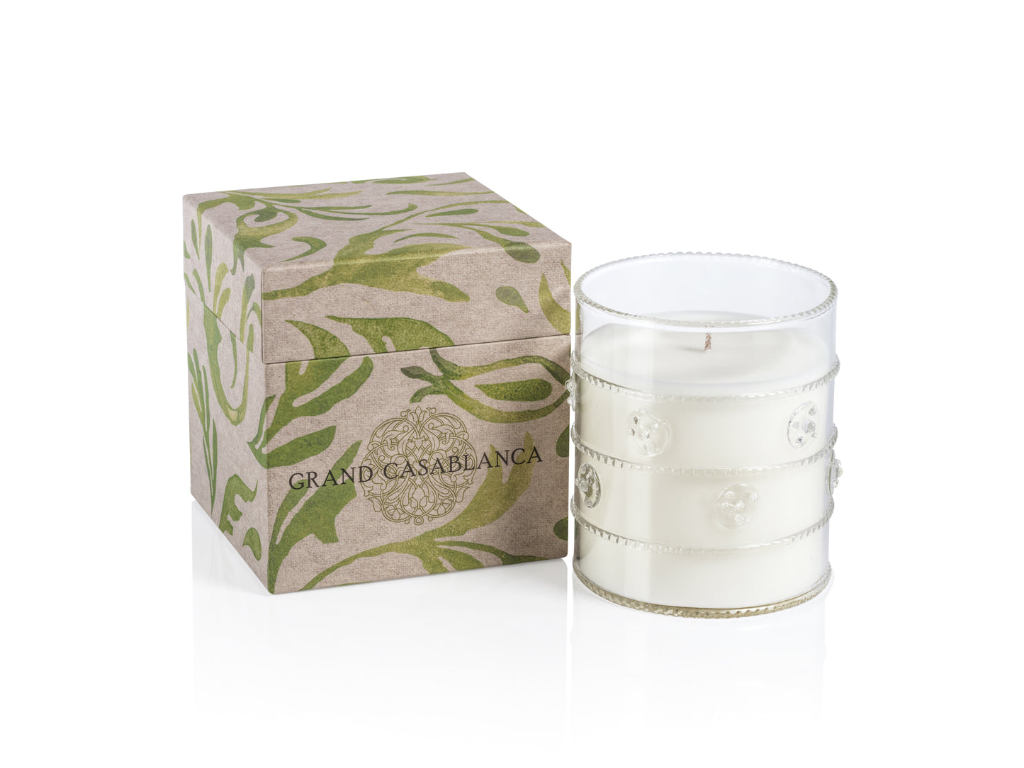WILD TUBEROSE Zodax Grand Casablanca Scented Candle 12 oz - Gift Boxed