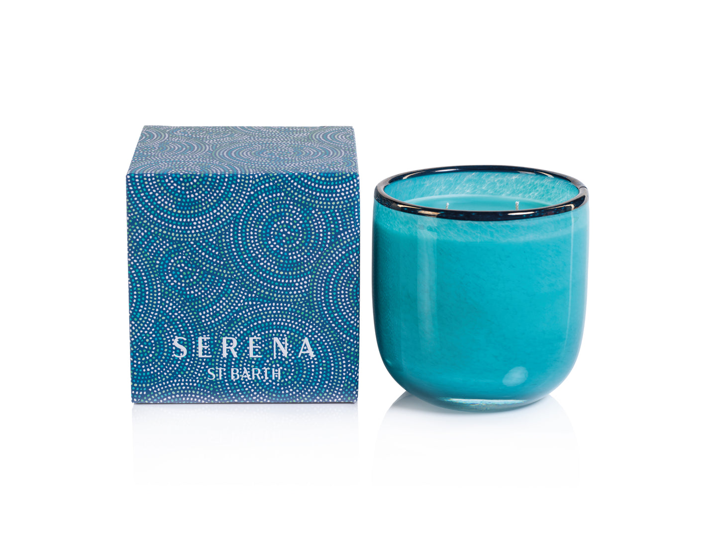 AQUA PALM Zodax Serena Saint Barth Scented Jar Candle 14.5 oz - Gift Boxed