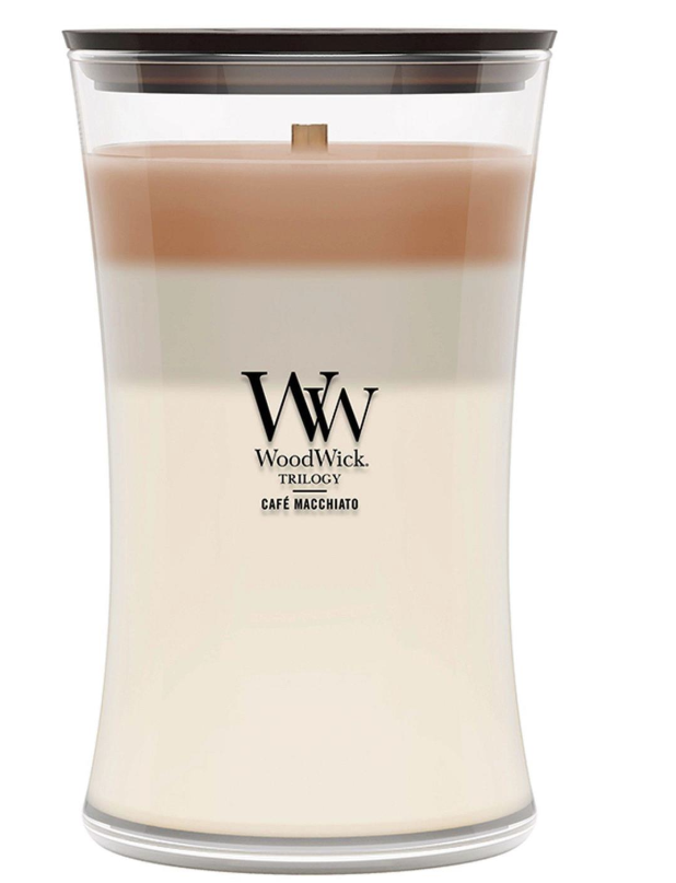 CAFE MACCHIATO WoodWick 22oz Jar Candle Burns 100 Hours - 3 in One