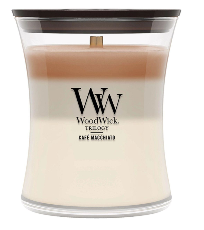 CAFE MACCHIATO WoodWick 10oz Jar Candle Burns 100 Hours - 3 in One