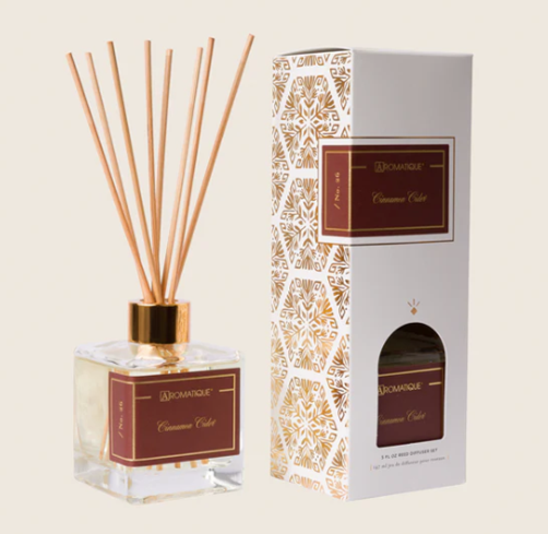 CINNAMON CIDER Aromatique 2025 Holiday 5oz Reed Diffuser Gift Set