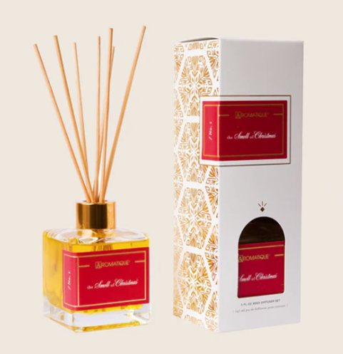 SMELL OF CHRISTMAS Aromatique 2025 Holiday 5oz Reed Diffuser Gift Set