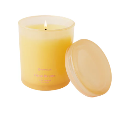 CITRUS BLOOMS Aromatique Foundry 10oz Tinted Glass Scented Jar Candle