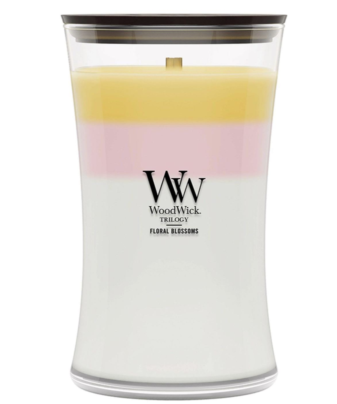 FLORAL BLOSSOMS WoodWick 22oz Jar Candle Burns 180 Hours - 3 in One