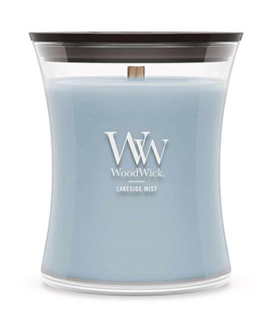 LAKESIDE MIST WoodWick 10oz  Jar Candle Burns 100 Hours