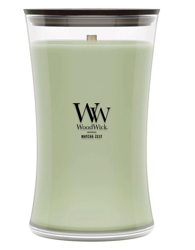 MATCHA ZEST WoodWick 22oz Large Jar Candle Burns 180 Hours