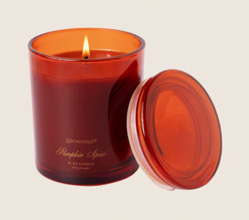 PUMPKIN SPICE Aromatique Foundry 10oz Tinted Glass Scented Jar Candle