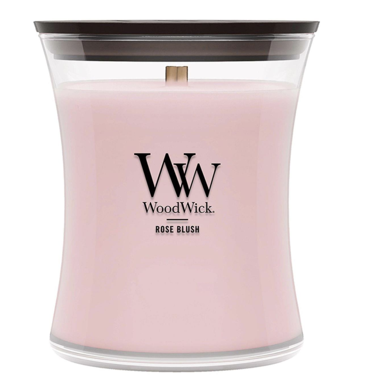 ROSE BLUSH WoodWick 10oz  Jar Candle Burns 100 Hours
