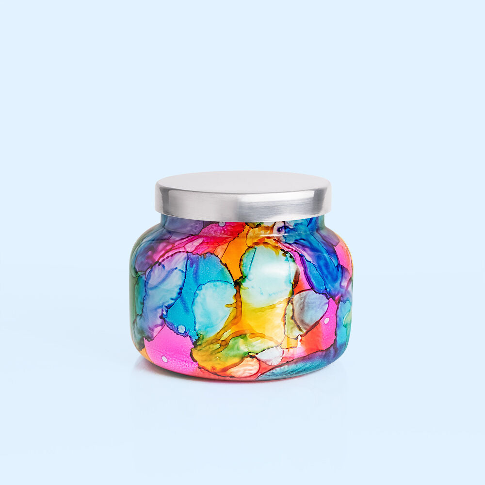 VOLCANO Rainbow Watercolor Petite Scented Jar Candle 8 oz