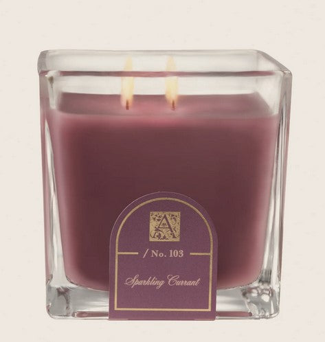 SPARKLING CURRANT Aromatique Cube 12 oz Glass Scented Jar Candle